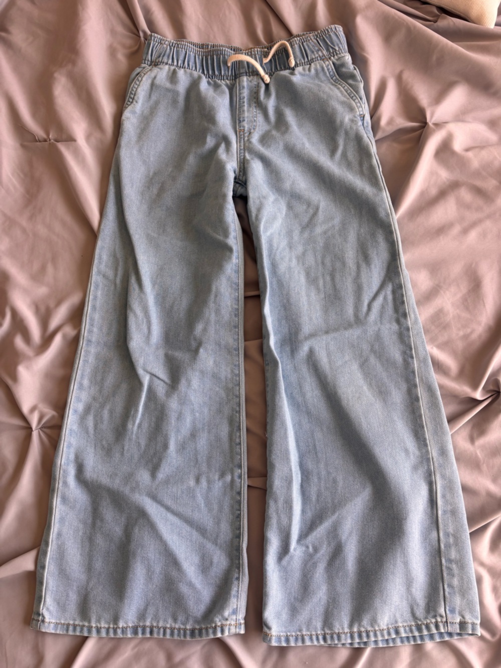 Old Navy Kids High Rise Baggy Jeans Drawstring Size Large 10-12 Girls